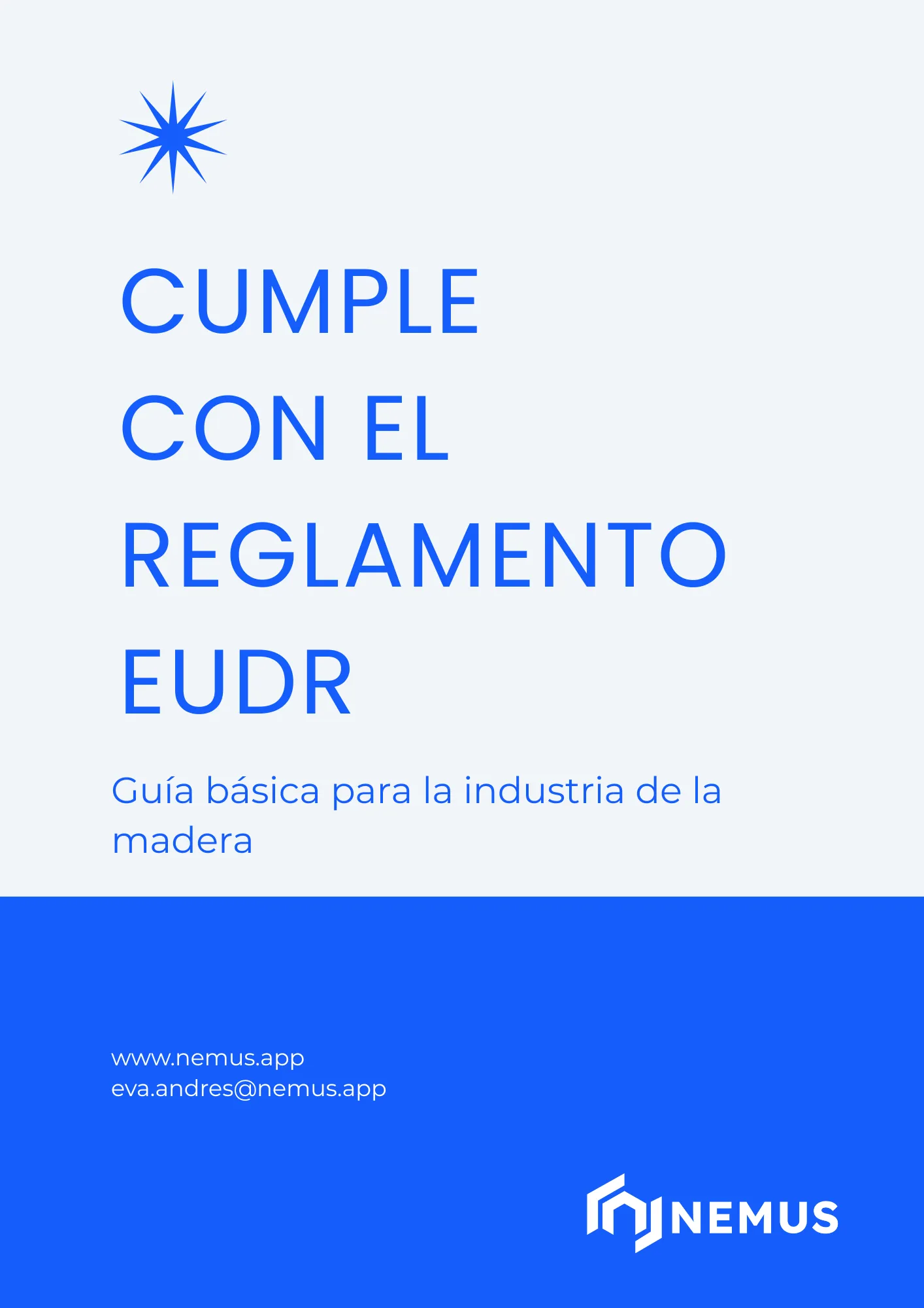 Portada Guía EUDR para el sector de la madera · NEMUS / Cesefor · 2026